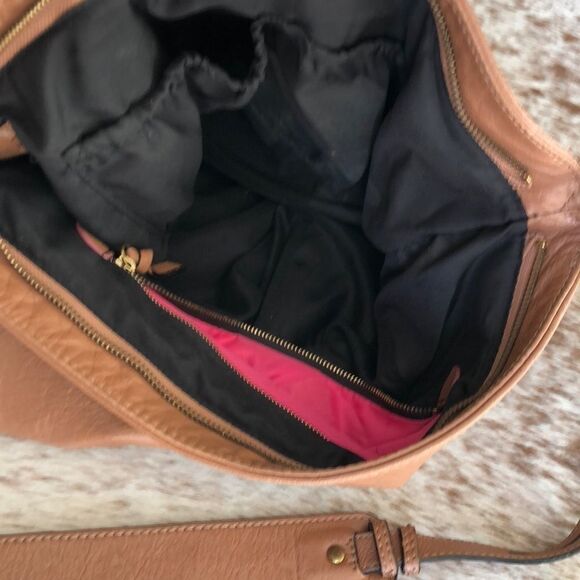 Elliot Lucca Tan suede and Leather woven shade bag - Picture 8 of 8